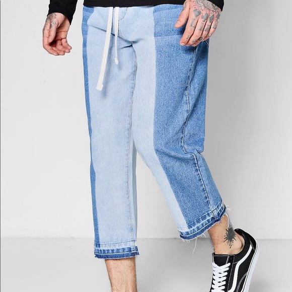 half bleached jeans men